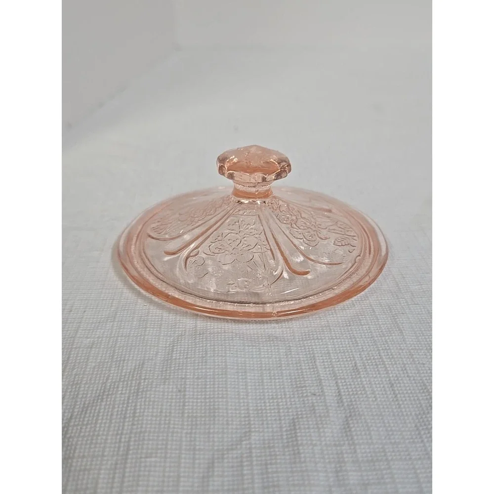Jeannette Cherry Blossom Pink Sugar Bowl REPLACEMENT Lid 1930s Vintage